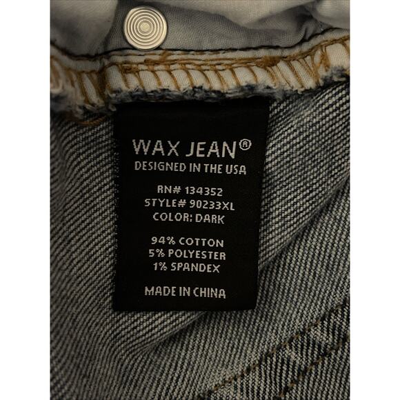 Wax Jean High Waisted Dark Wash Jean Shorts Women's 2XL Rolled Distressed - Picture 4 of 4